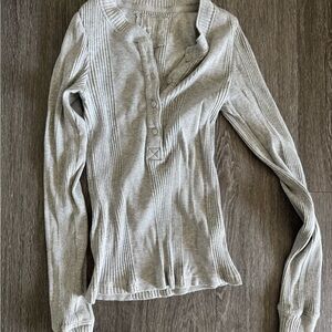 Aerie Ribbed Long Sleeve Henley
